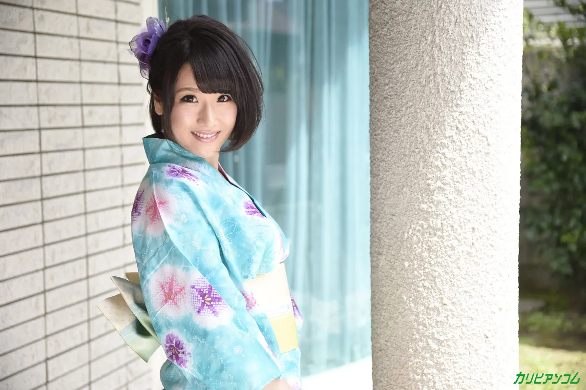 玄関で浴衣エッチ 〜巨乳が揺れる〜-2