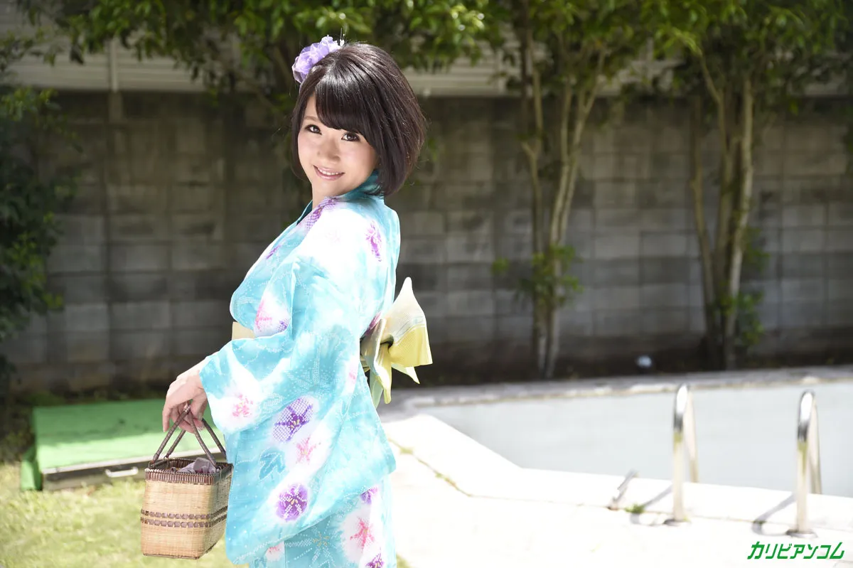 玄関で浴衣エッチ 〜巨乳が揺れる〜-3