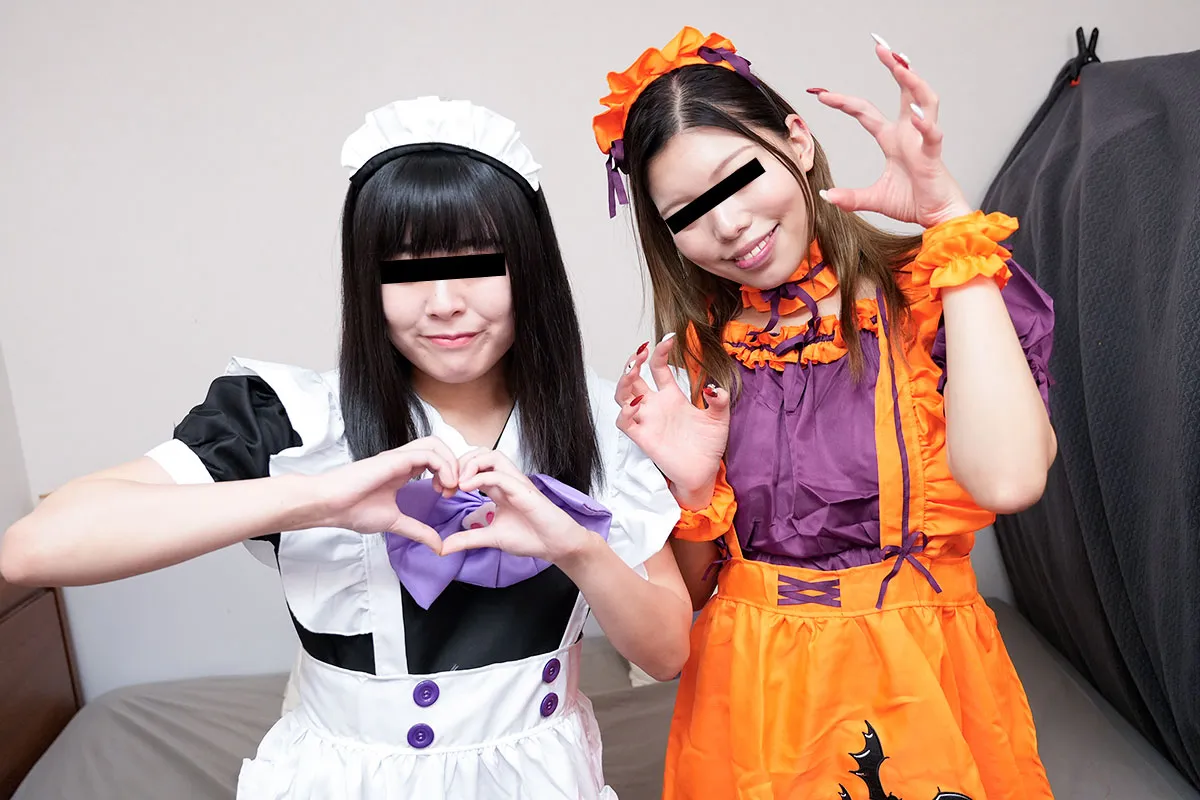 おんな友達といっしょ ～ハロウィンナイトはコスプレ女子2人と仲良く3P～-3